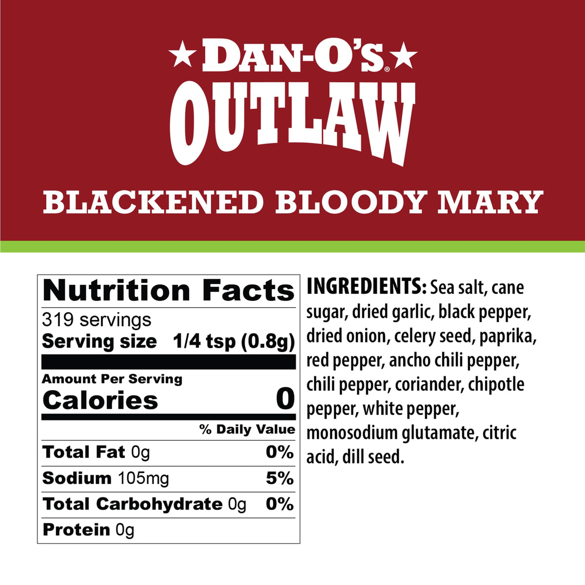 Dan-O's Outlaw 3-Bottle Seasoning Set: Butter Dust, Butter Steak & Blackened Bloody Mary