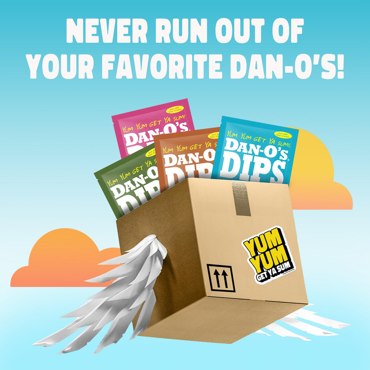 Dan-O’s Dips Variety Pack (16 Pack) – Ranch, Mexi-Ranch, French Onion & Dill – All-Natural Dip Mix Packets