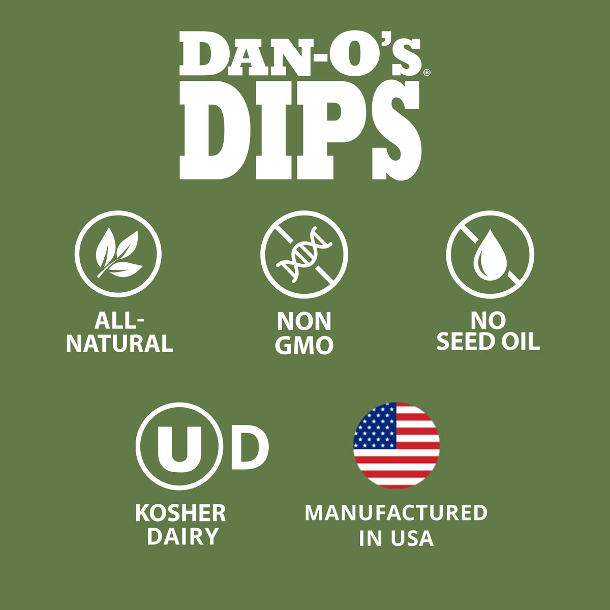 Dan-O’s Dips Variety Pack (16 Pack) – Ranch, Mexi-Ranch, French Onion & Dill – All-Natural Dip Mix Packets