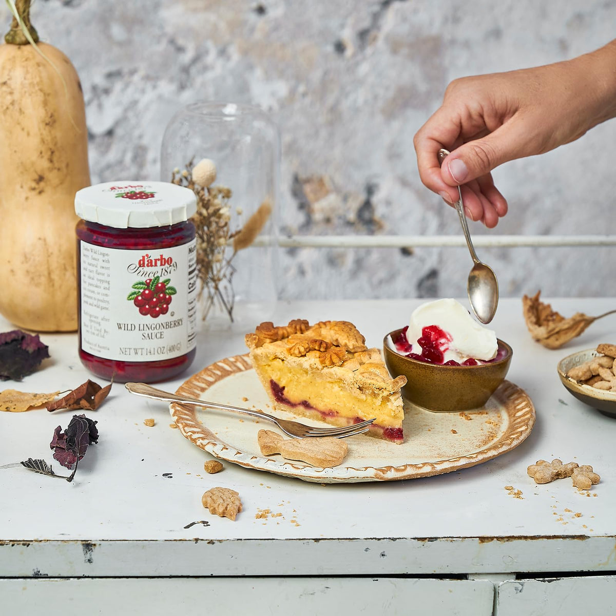 D'Arbo Premium Wild Lingonberry Sauce – 14.1 oz x6 | 60% Fruit Content | Delicate Tangy Sweetness