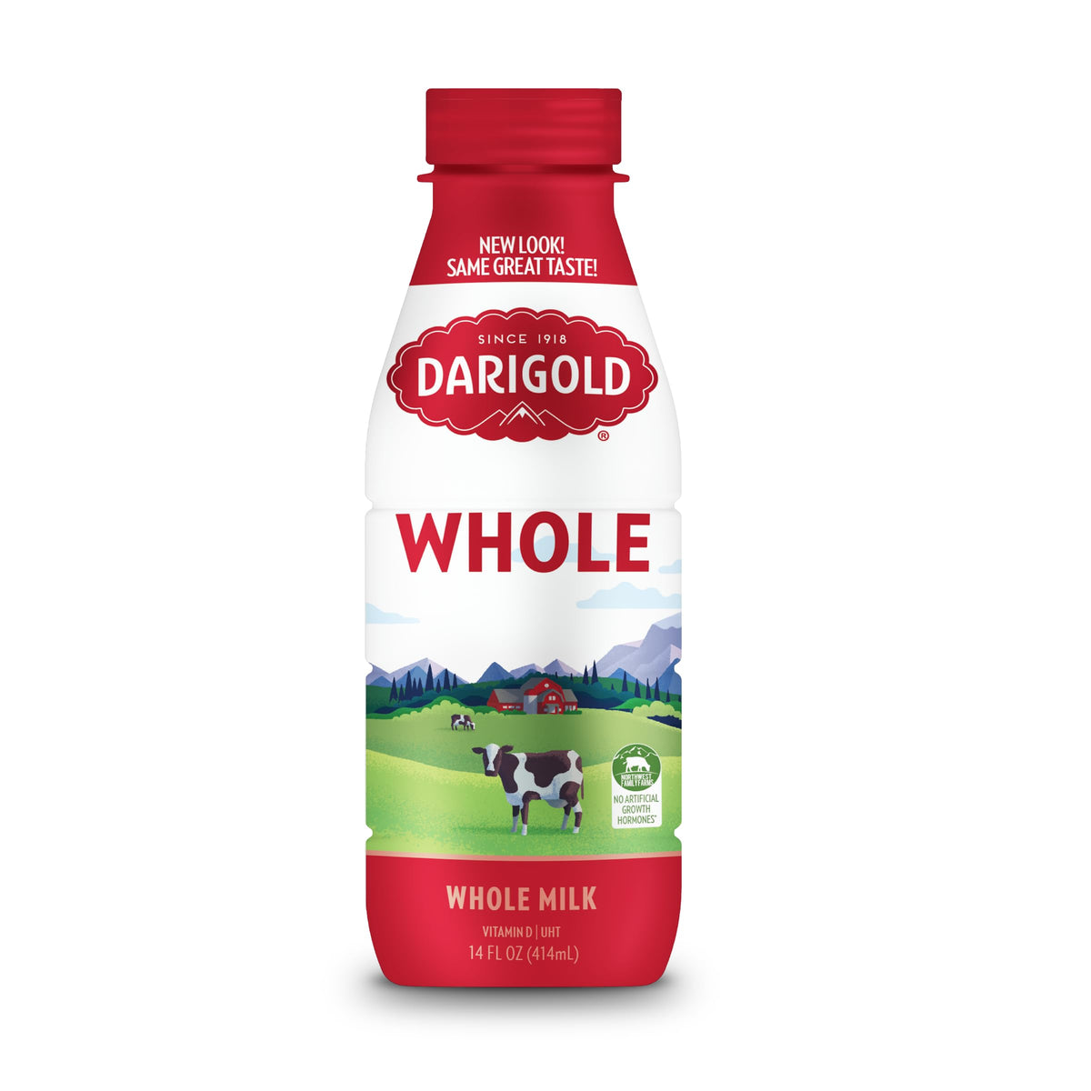 Darigold Shelf Stable Whole Milk Bottle 14oz - 12 Pack, 15g Protein, rbST-Free
