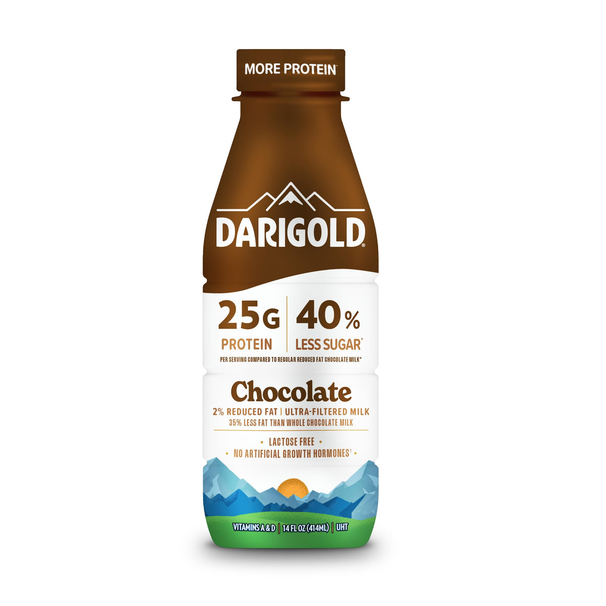 Darigold FIT High Protein Milk 2% Chocolate — 25g Protein, 40% Less Sugar, Lactose Free