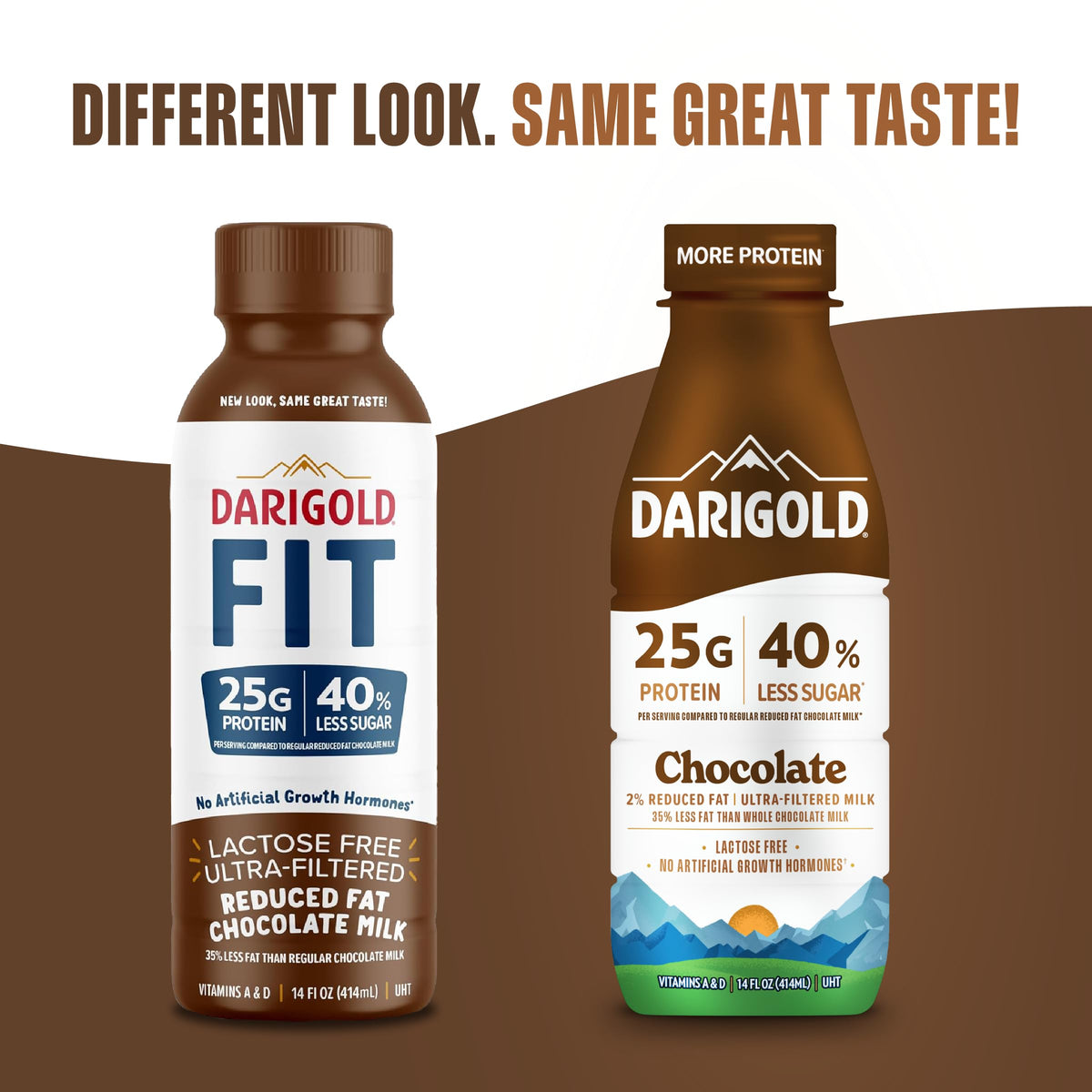 Darigold FIT High Protein Milk 2% Chocolate — 25g Protein, 40% Less Sugar, Lactose Free