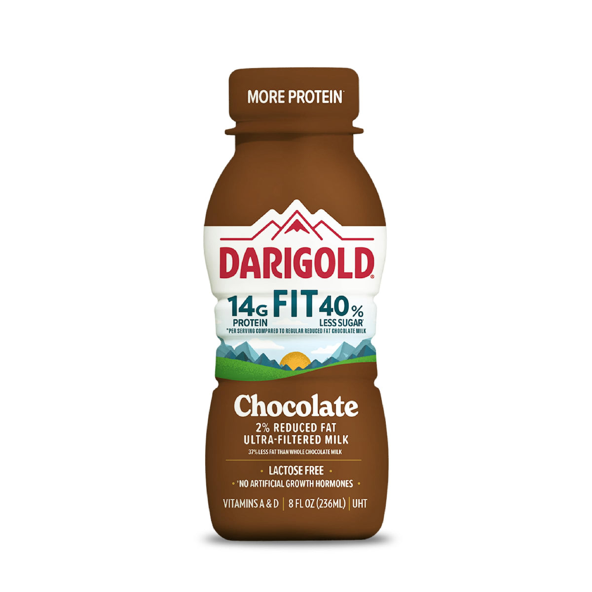 Darigold Fit Ultra-Filtered Chocolate Milk – 14g Protein, 40% Less Sugar, 8oz Bottles (18-Pack)