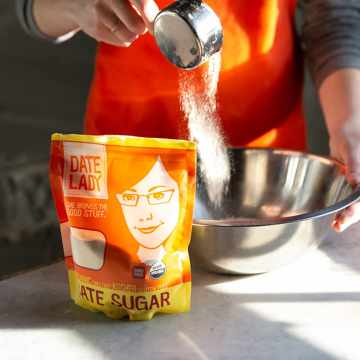Date Lady Date Sugar – Organic 1 lb Whole Food Sweetener for Baking (2 Bags) | Vegan, Paleo, Gluten‑Free & Kosher