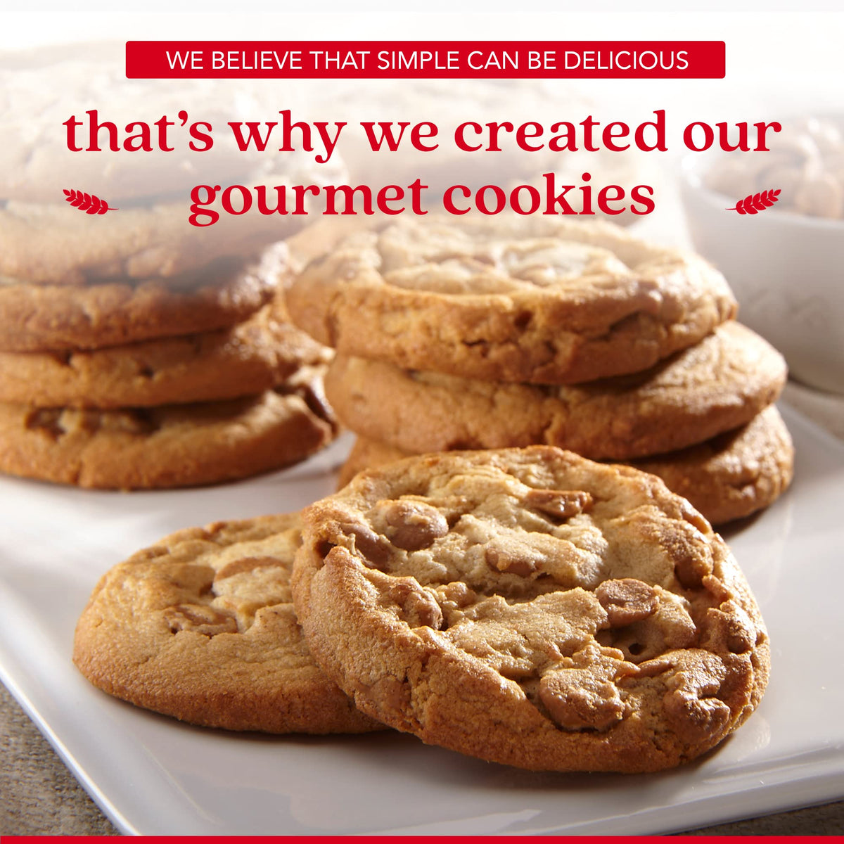 David's Cookies 2lbs Peanut Butter Cookies — Fresh, Preservative-Free Gift Tin