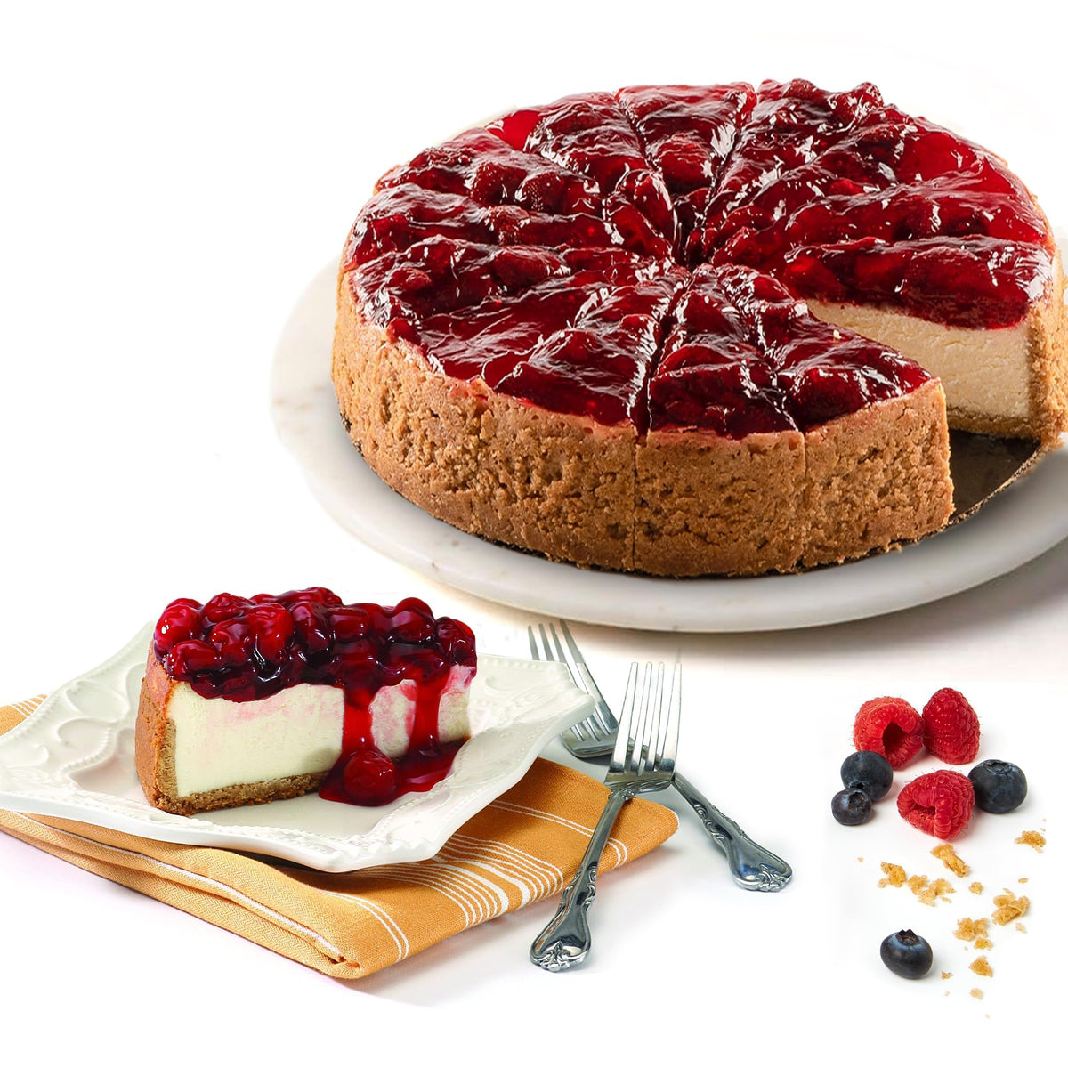David's Cookies Cheesecakes – Strawberry 10-inch, 14 Slices