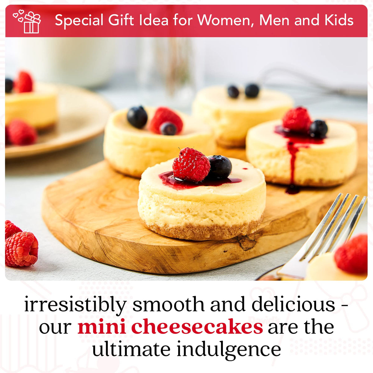 David’s Cookies New York Mini Cheesecakes – Creamy Six-Piece Dessert (6 pcs)