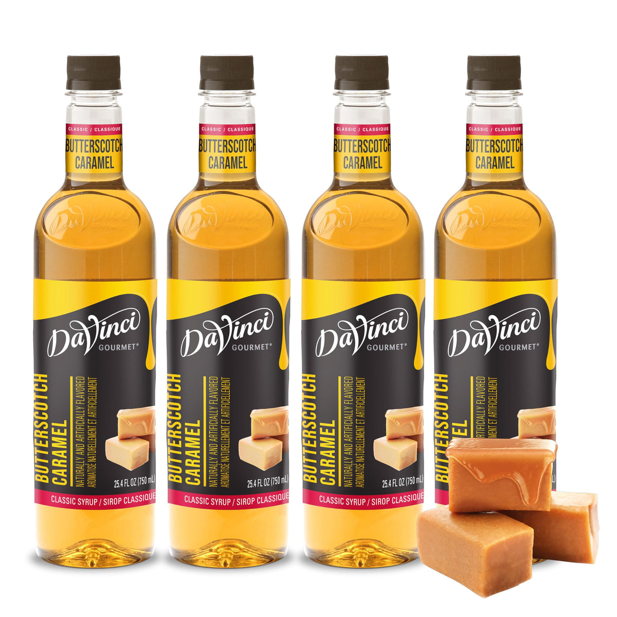 DaVinci Gourmet Classic Butterscotch Syrup, 25.4 oz (Pack of 4)