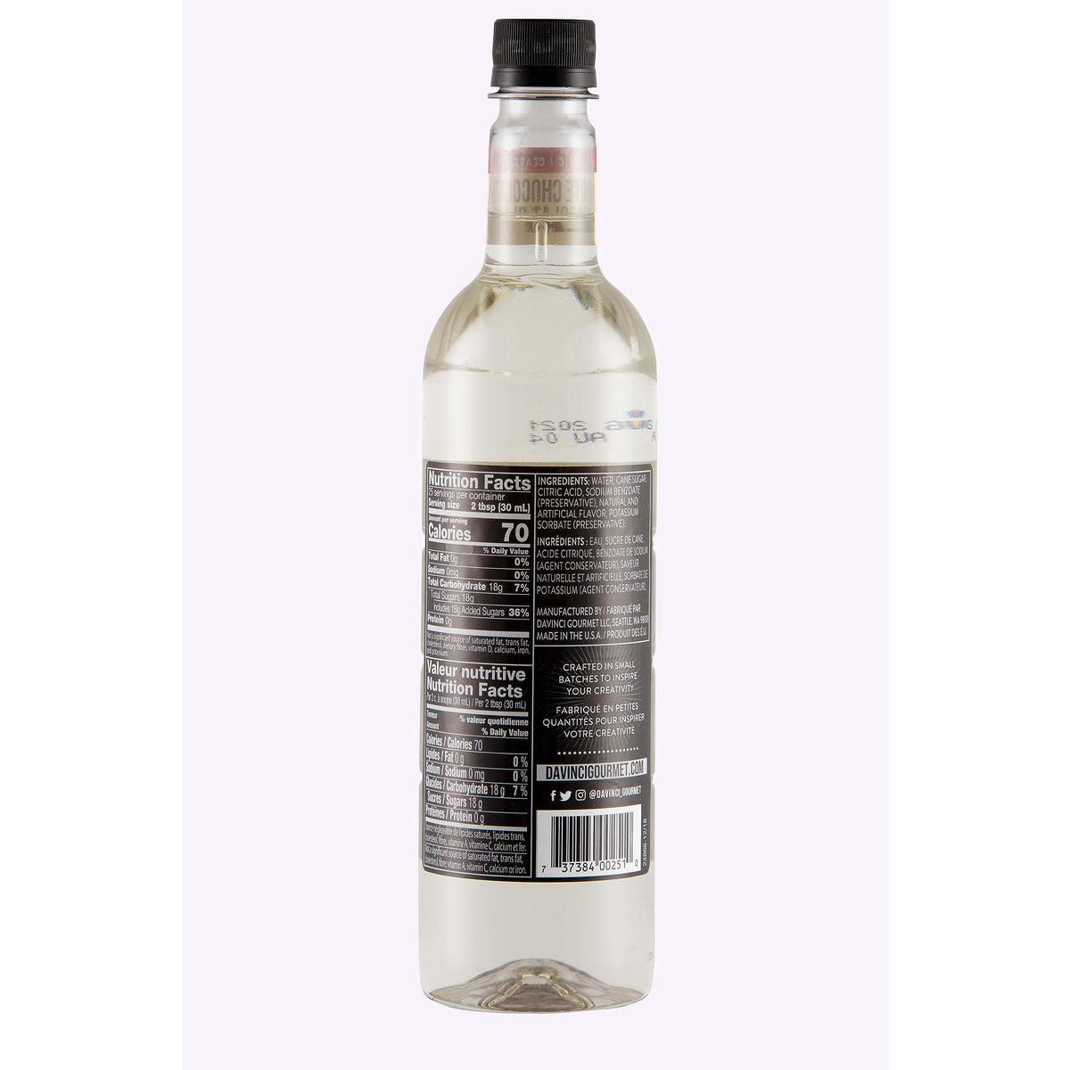 DaVinci Gourmet Classic White Chocolate Syrup, 25.4 fl oz (Pack of 4)