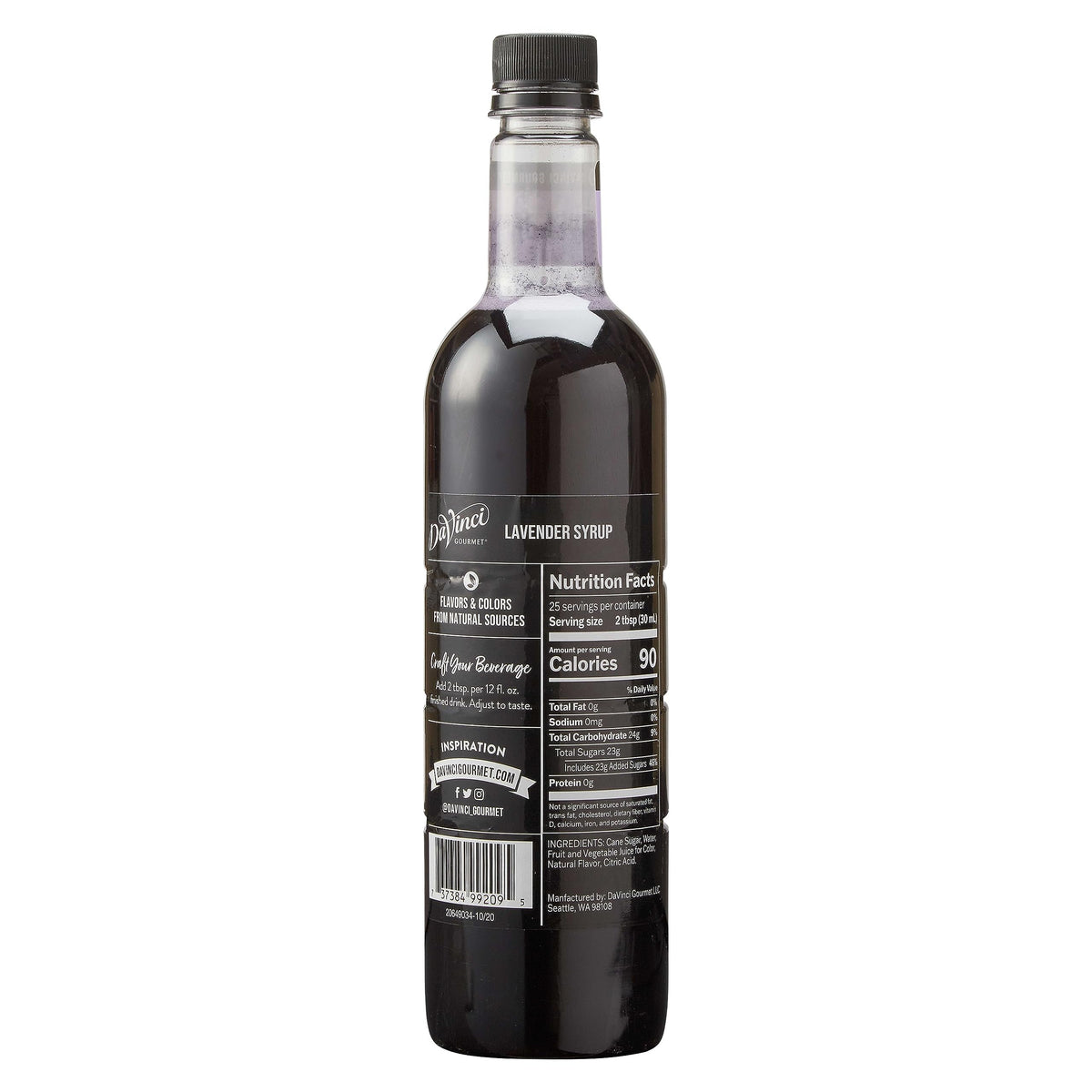 DaVinci Gourmet Lavender Syrup — Pack of 4, 25.4 fl oz each | Premium Floral Syrup for Coffee, Lemonade & Tea