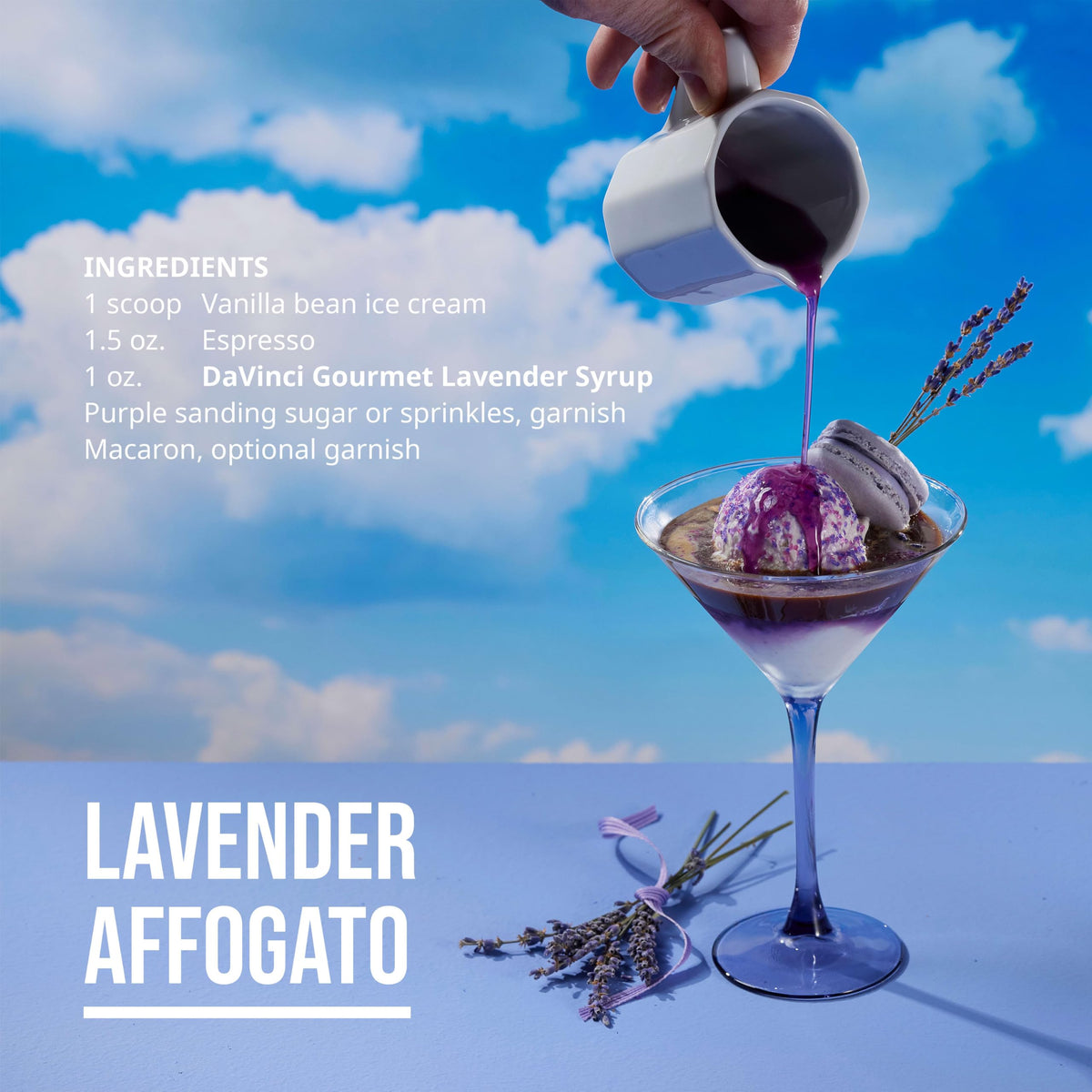 DaVinci Gourmet Lavender Syrup — Pack of 4, 25.4 fl oz each | Premium Floral Syrup for Coffee, Lemonade & Tea