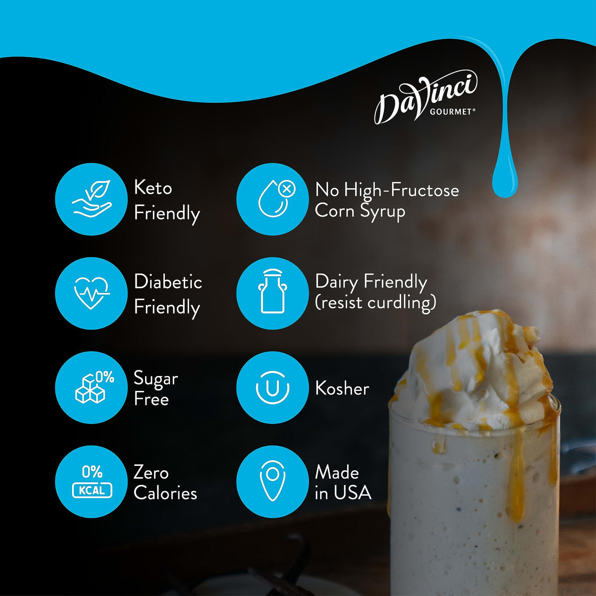 DaVinci Gourmet Sugar-Free Butterscotch Caramel Syrup, 25.4 fl oz Pack of 4