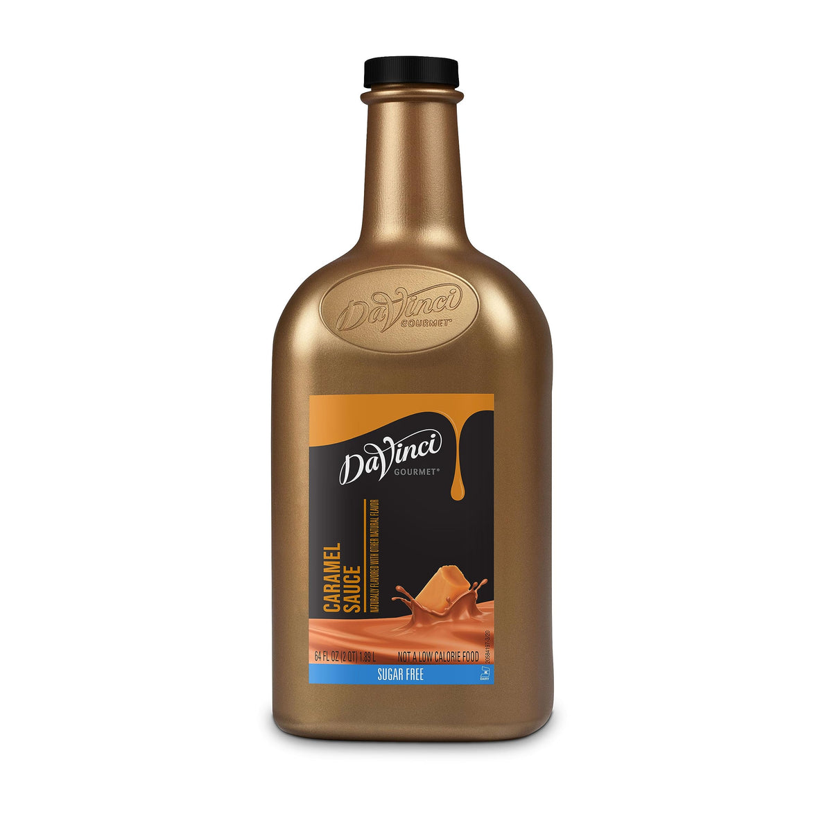 DaVinci Gourmet Sugar Free Caramel Sauce, 64 fl oz — Creamy, Salted Caramel for Beverages & Desserts
