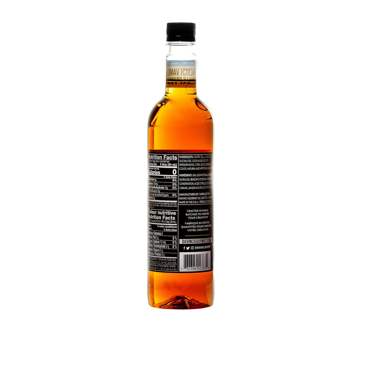 DaVinci Gourmet Sugar-Free French Vanilla Syrup – 4 x 25.4 Fl Oz