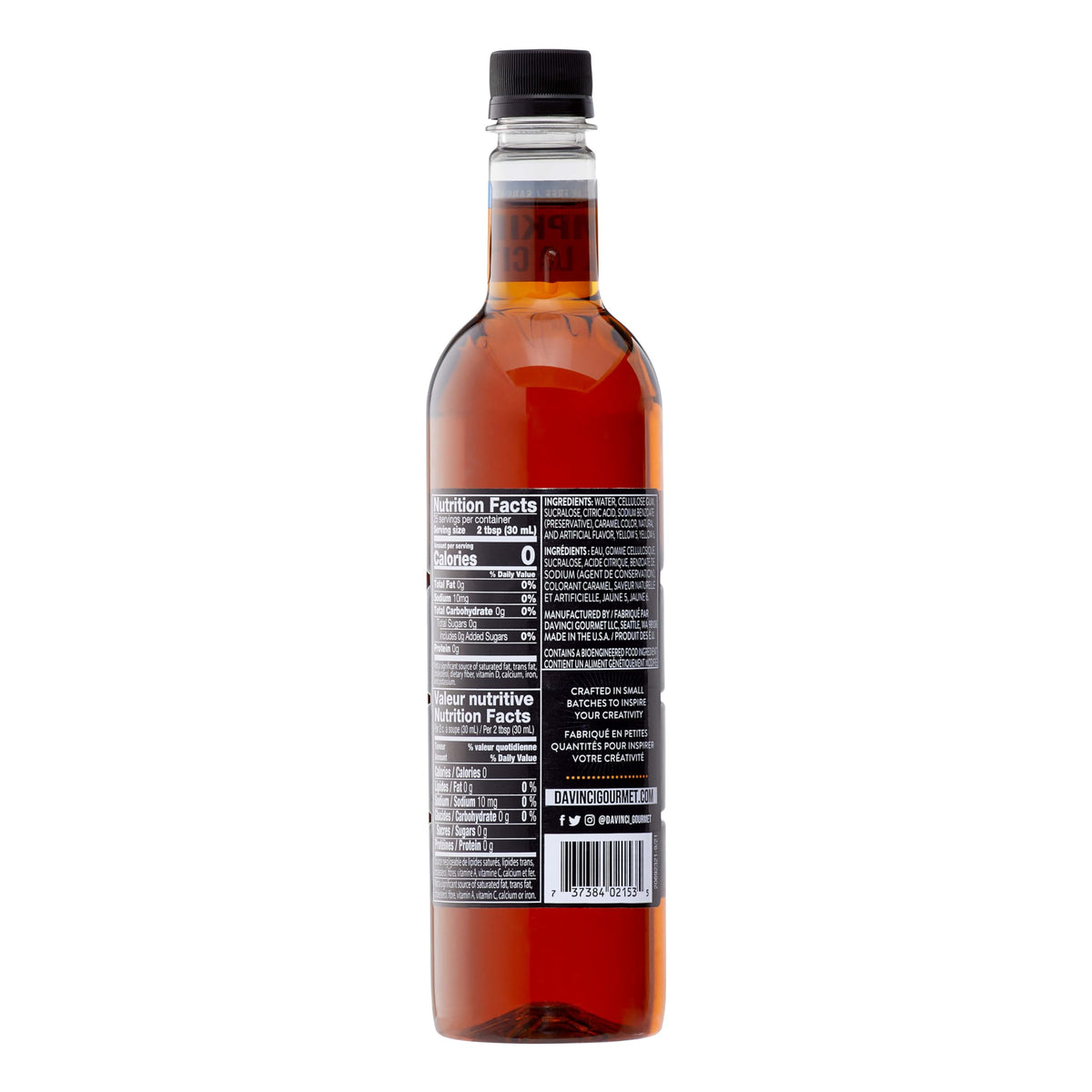 DaVinci Gourmet Sugar-Free Pumpkin Pie Syrup – 25.4 fl oz (Pack of 4)