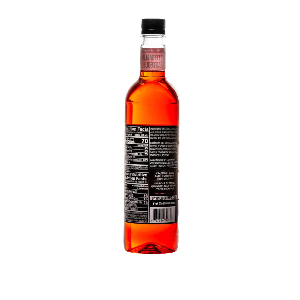 DaVinci Gourmet Watermelon Syrup – 25.4 oz x4 – Vibrant, Dairy-Friendly Flavor
