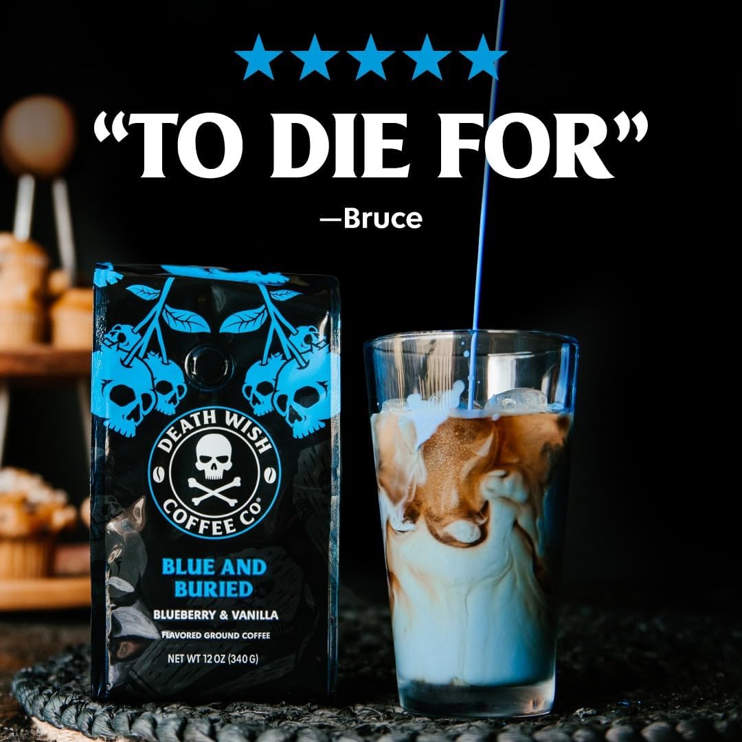 Death Wish Coffee Blueberry Pods – Blue and Buried, Fair Trade, 30 Count