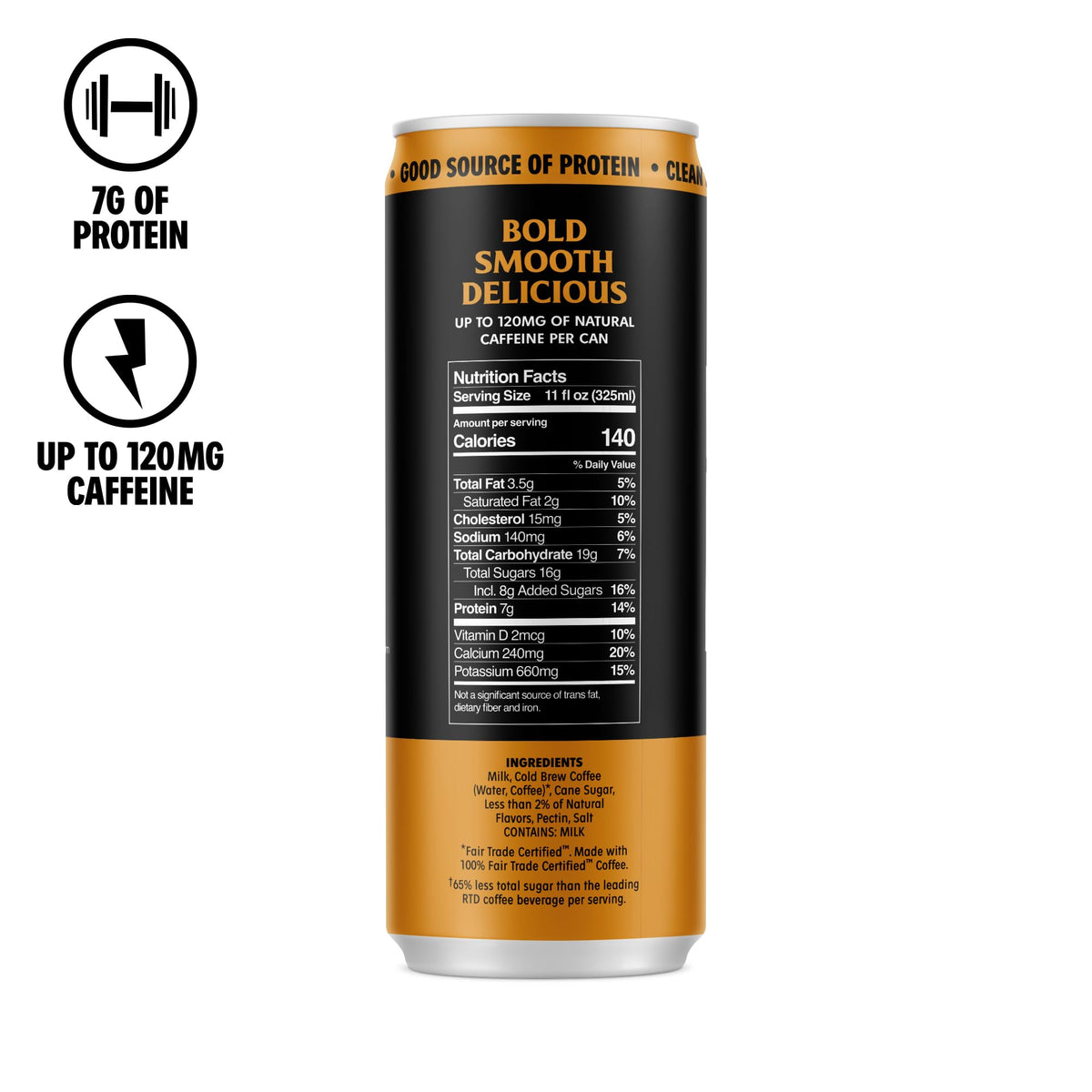 Death Wish Coffee Caramel Cold Brew Latte – 11 oz Can (Colombian, Fair Trade)