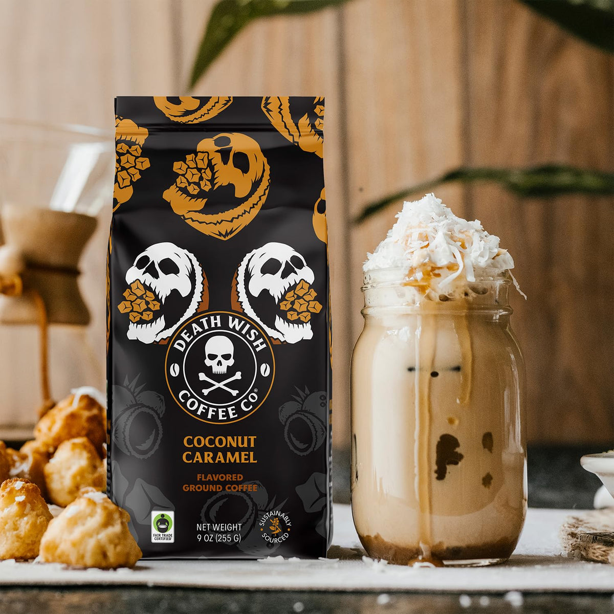 Death Wish Coffee Coconut Caramel Ground Coffee - 27 Ounces