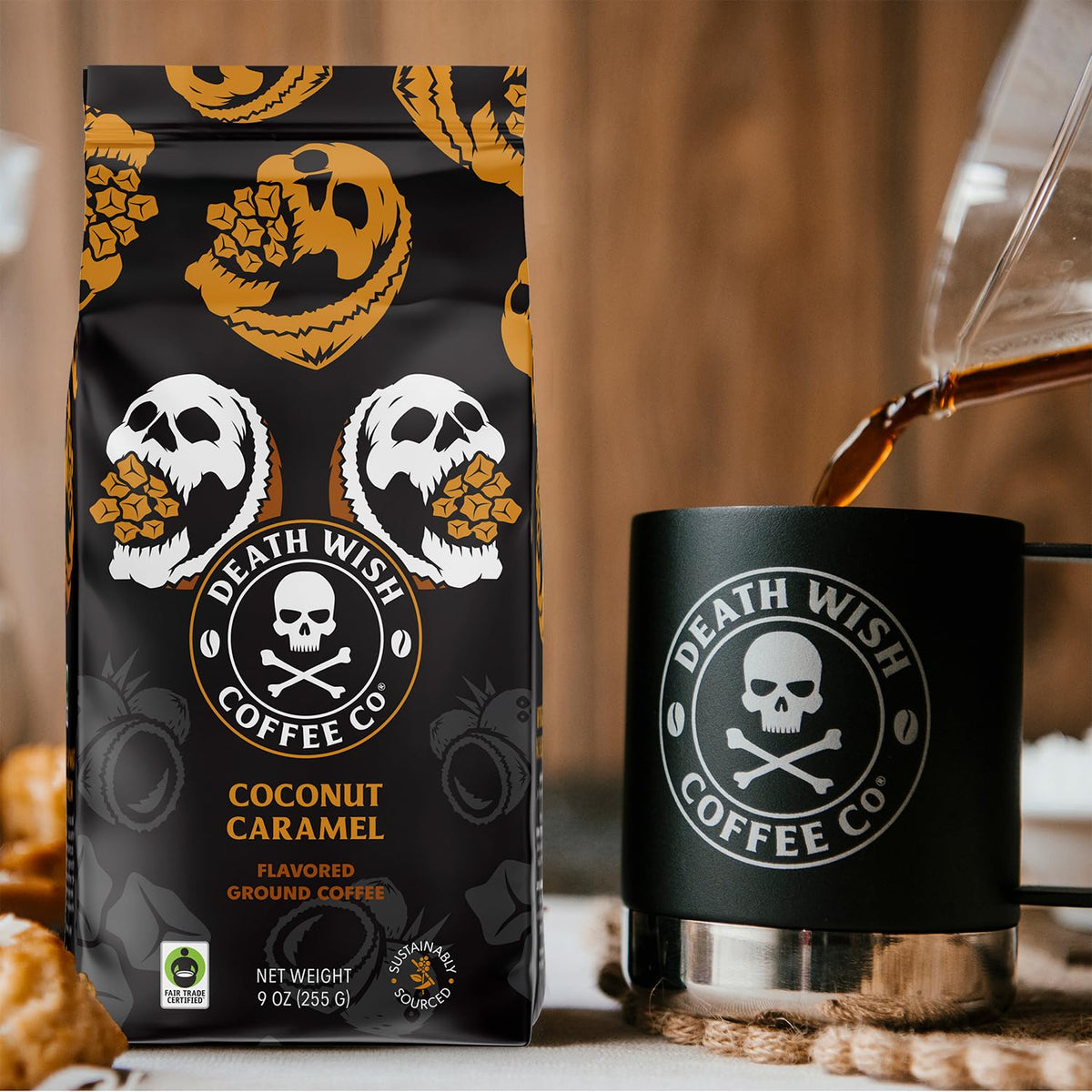 Death Wish Coffee Coconut Caramel Ground Coffee - 27 Ounces