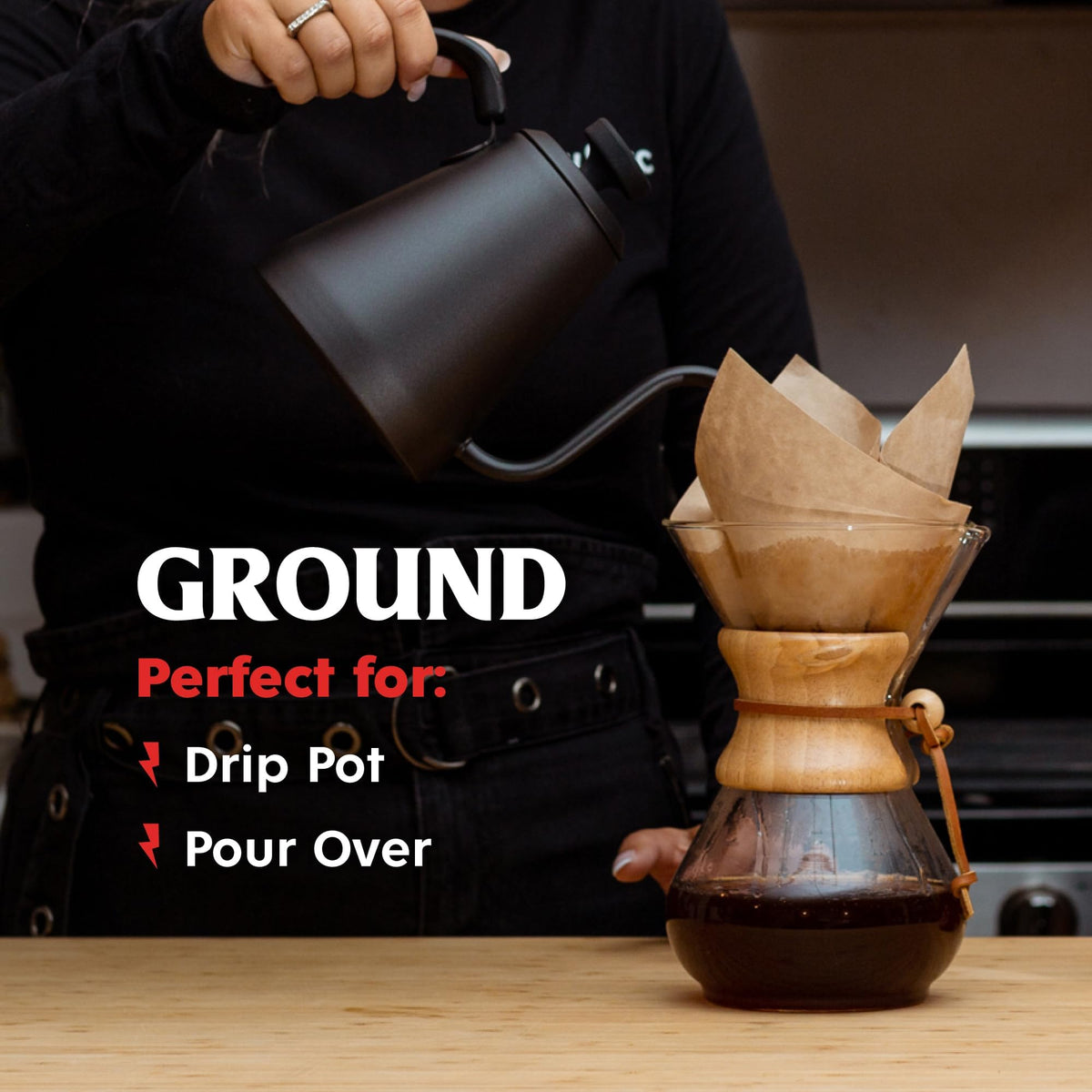 Death Wish Coffee Dark Roast Grounds – 16 oz x 2, Organic Fair Trade Ground Coffee
