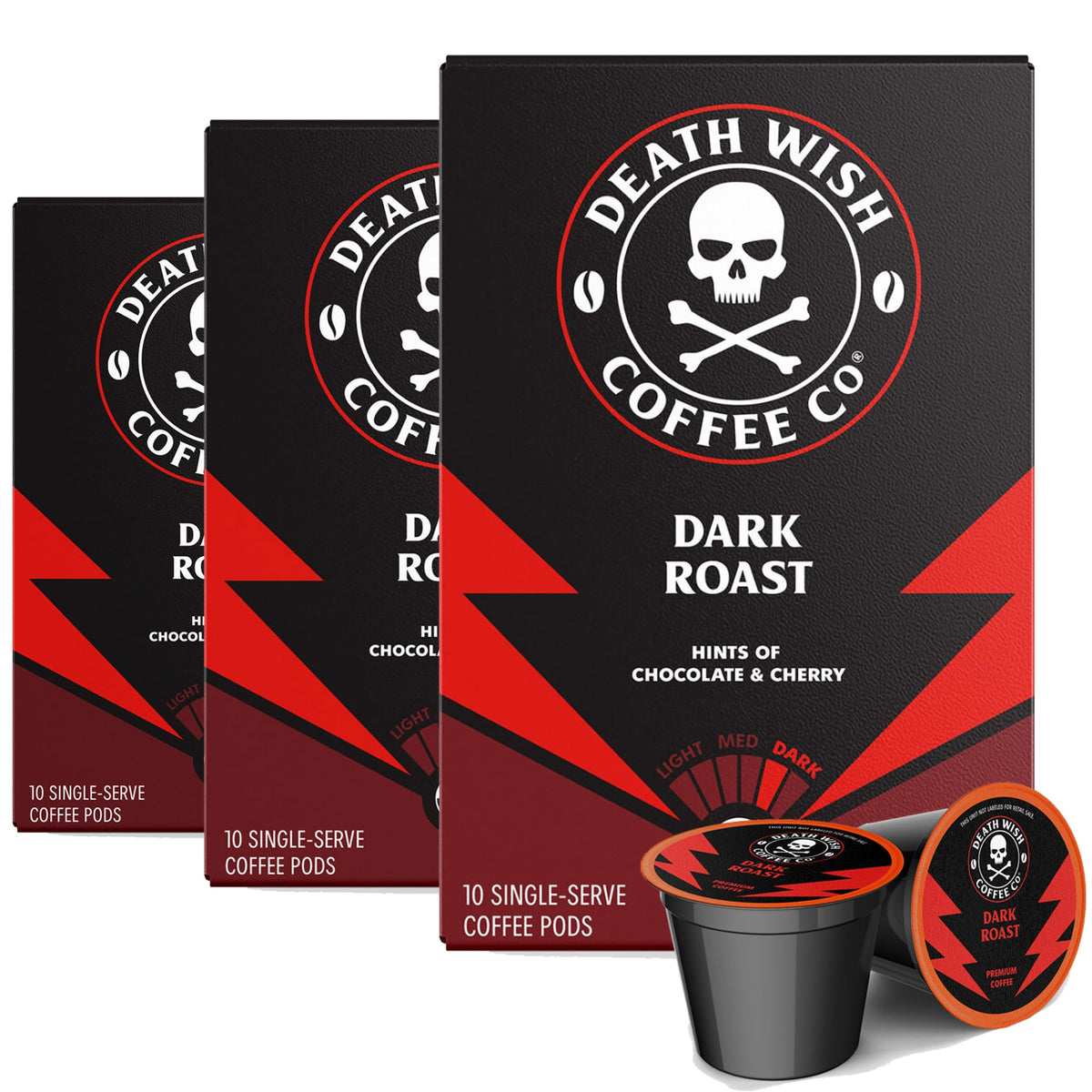 Death Wish Coffee Dark Roast Pods – 30 Count | Bold, Organic & Fair Trade