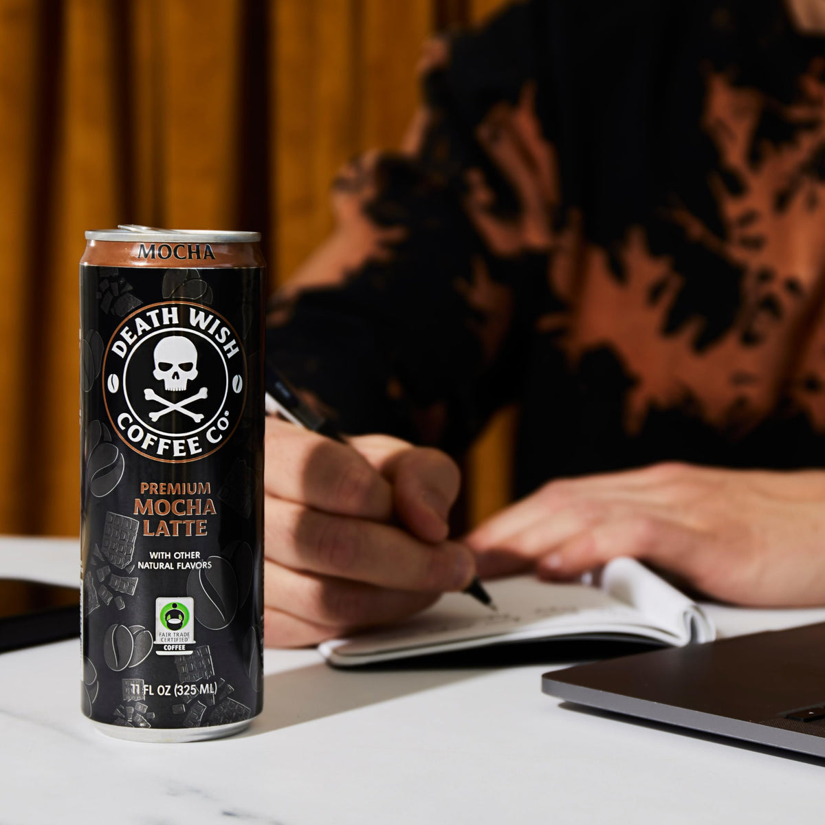 Death Wish Coffee Mocha Latte Iced Cold Brew — 8g Protein, Fair Trade