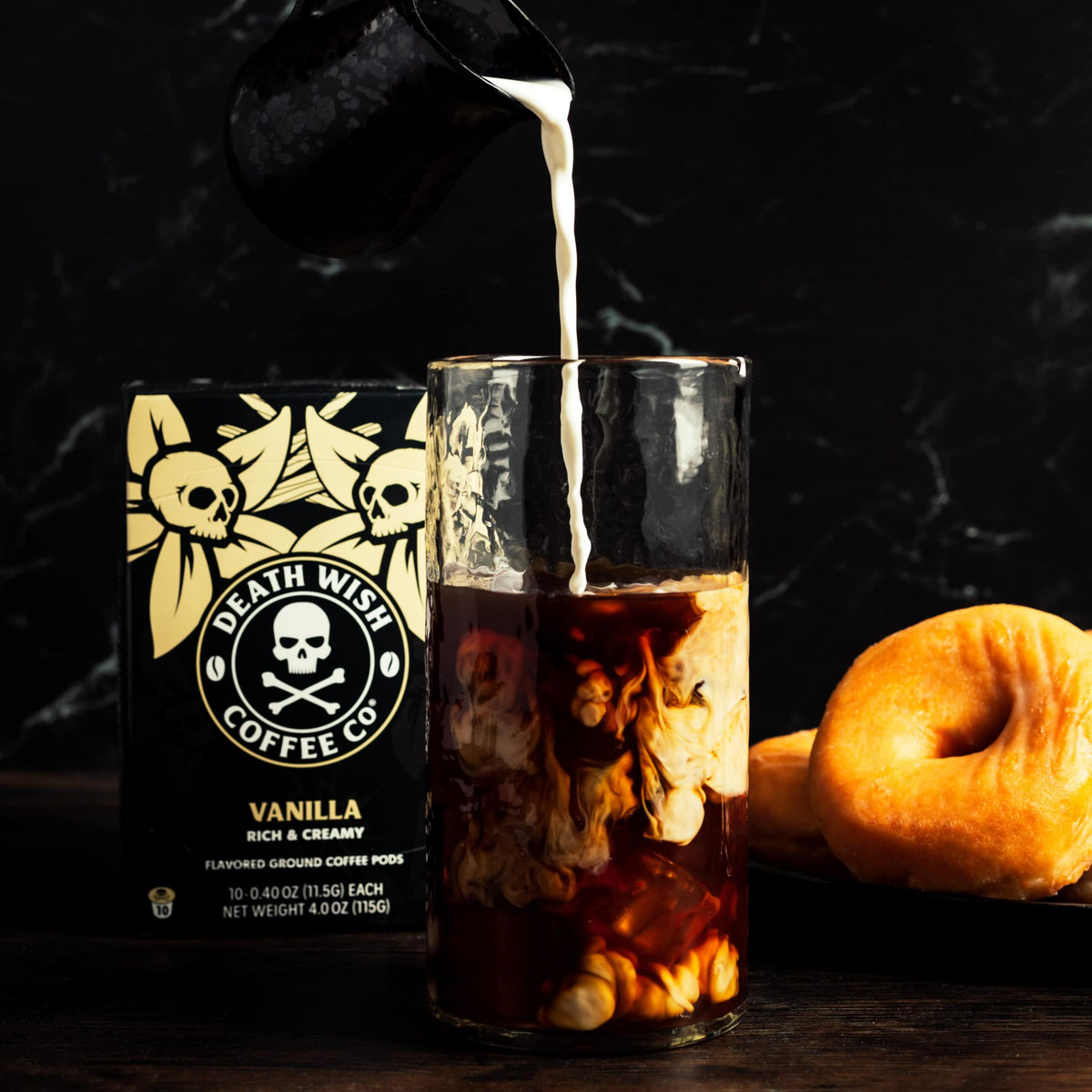 Death Wish Coffee Vanilla Single-Serve Pods (30 Count) – Bold Flavor, Fair Trade Arabica & Robusta