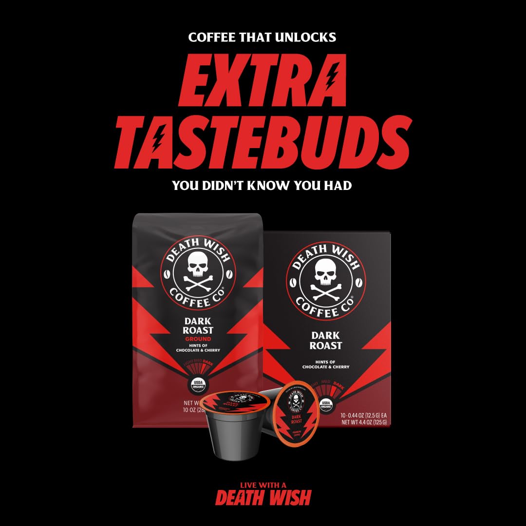 Death Wish Coffee Pumpkin Chai Pods – 30 Count, Keurig Compatible, Fair Trade, Bold Fall Flavor