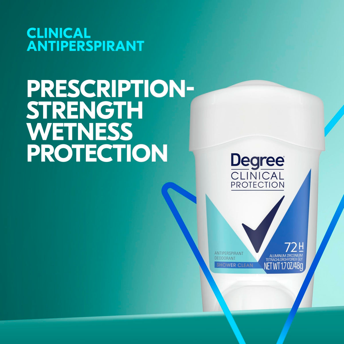 Degree Clinical Antiperspirant Shower Clean Soft Solid 3 Count 1.6 oz