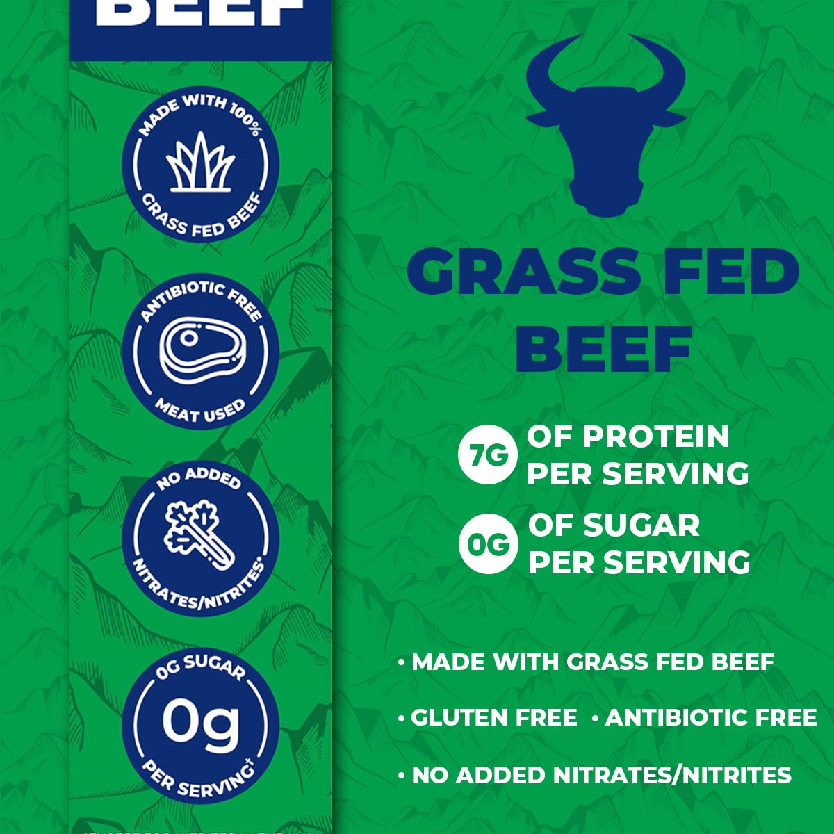 Deli Direct Apex Grass-Fed Beef Jerky Sticks – Gluten Free, Keto, Paleo | 1oz x12