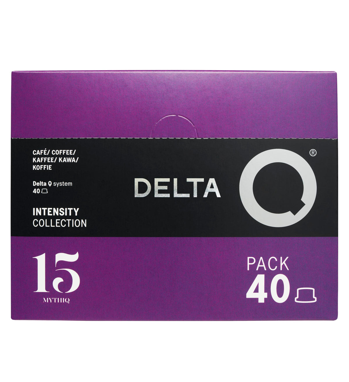 Delta Q MythiQ Espresso Pods – Intensity 15, Cocoa & Toasted Nut Notes, XL Pack (40 Capsules)