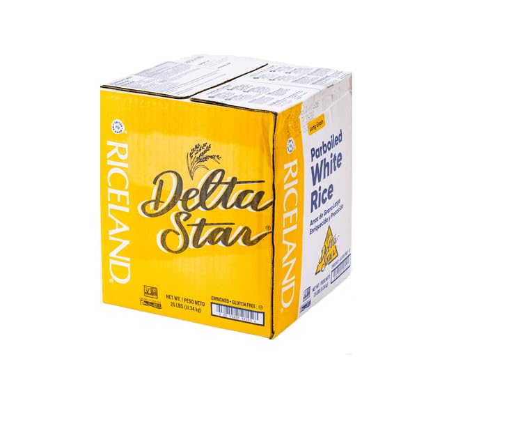 Delta Star Parboiled Rice – 25 Lb Bag | Fluffy, Separate-Grain Quality