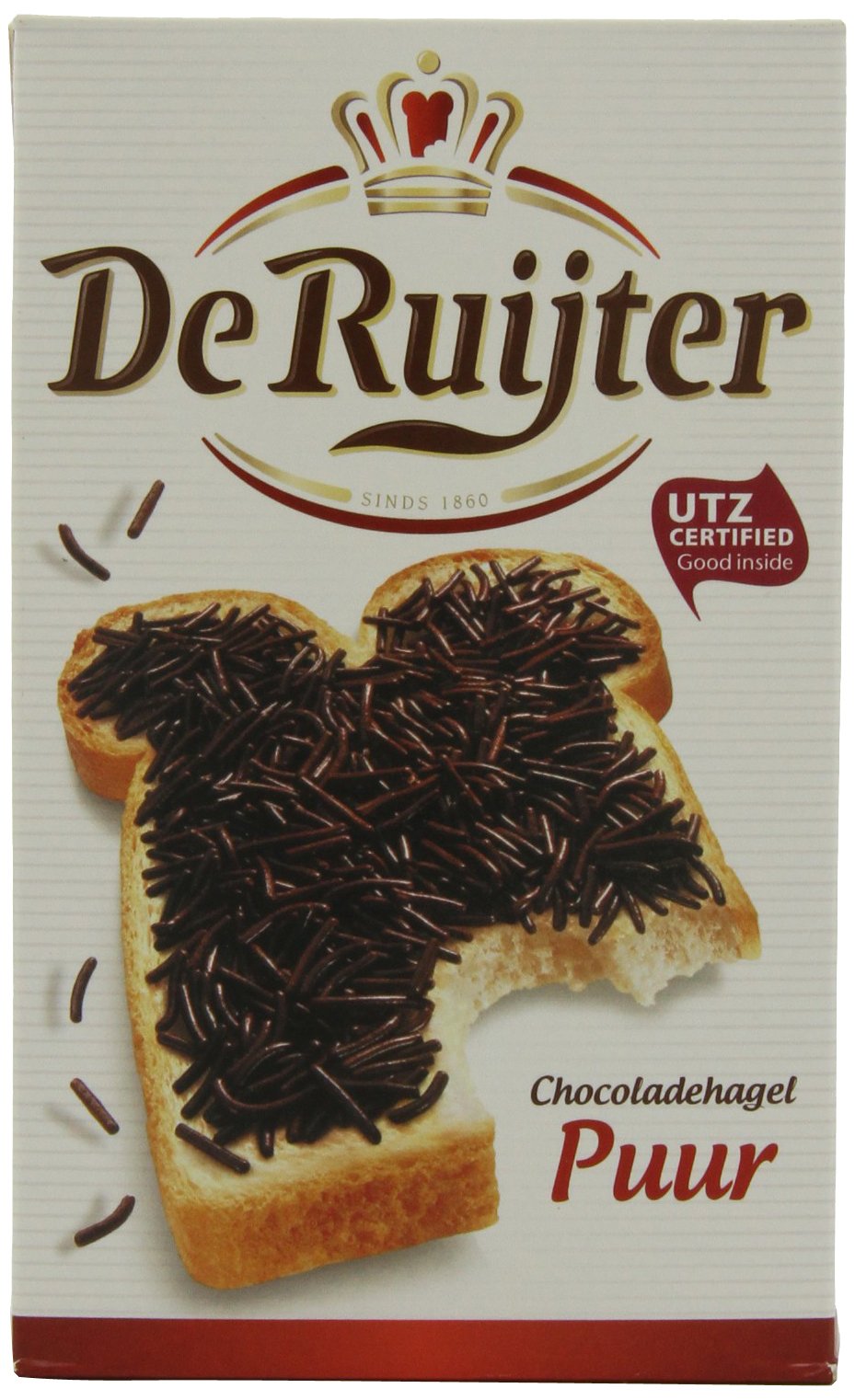 De Ruijter Deruyter Chocoadehagel Puur – Dark Chocolate Sprinkles, 14oz Boxes (Pack of 3)