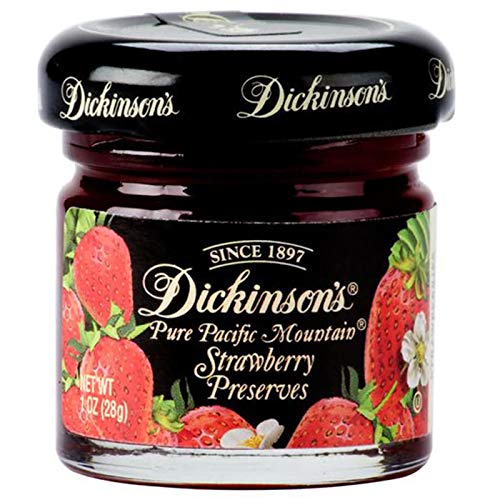 Dickinson's Pure Pacific Mountain Strawberry Preserves – 72 Count, 1 oz Jars