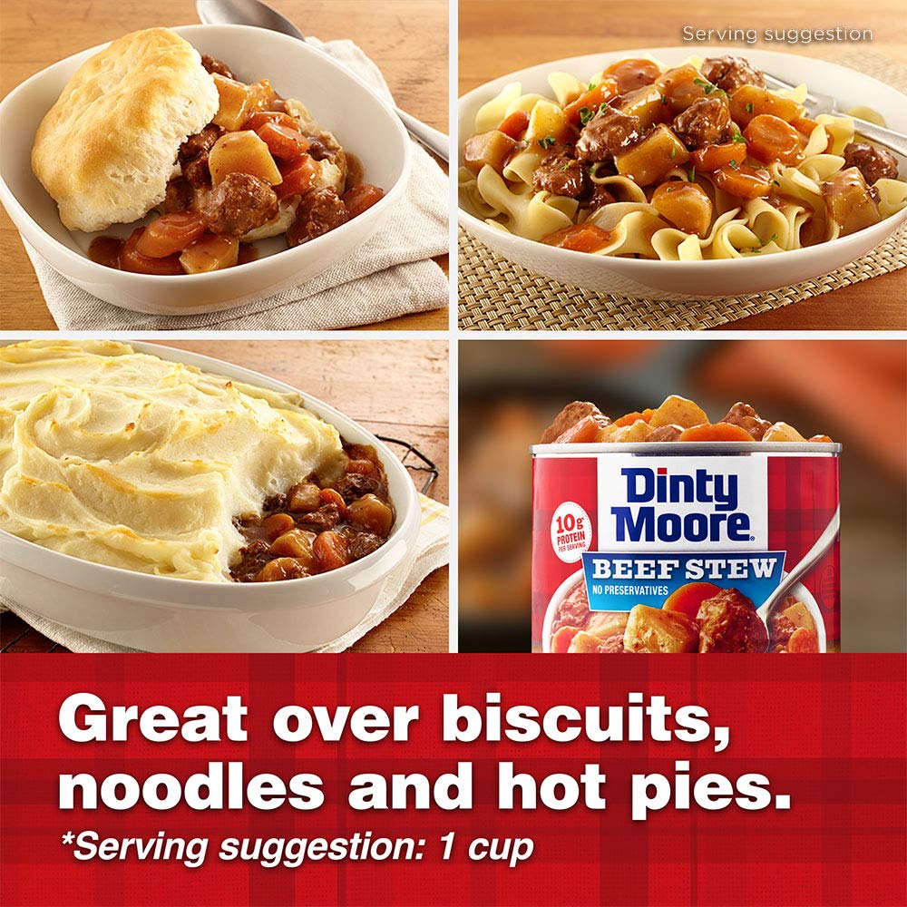 DINTY MOORE Beef Stew — 15 oz Can, 8-Pack, Gluten-Free, 10g Protein