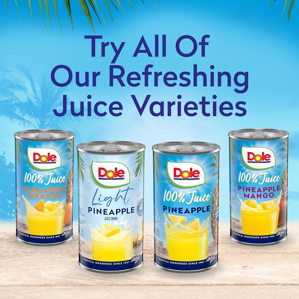 Dole Pineapple Mango Juice 100% Fruit Juice — No Added Sugar, Vitamin C, Pack of 24 (8.0 fl oz)