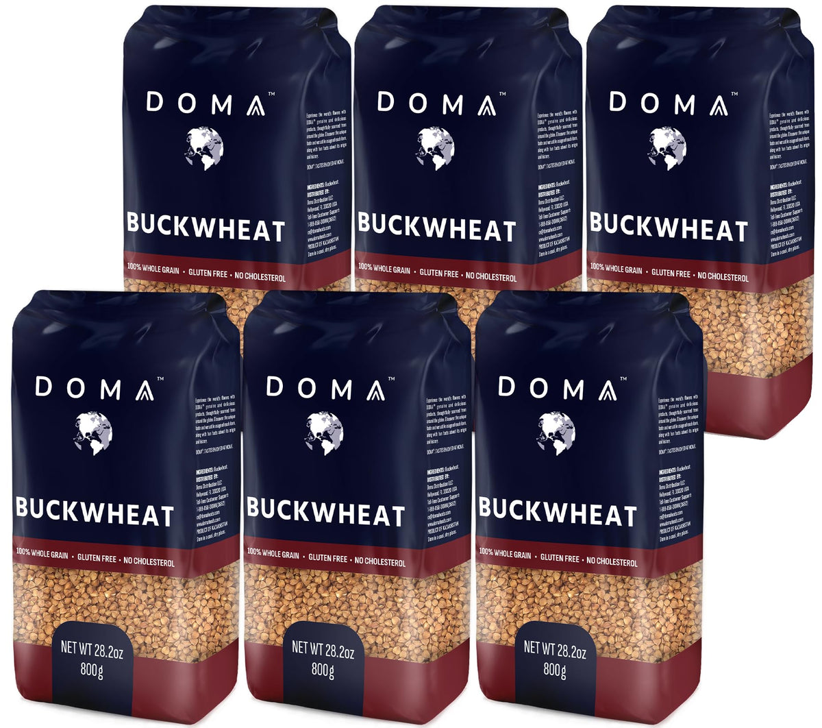 DOMA Hulled Toasted Buckwheat Groats (Kasha) – Bulk Value Pack, Non-GMO, Gluten-Free, 10.6 lb