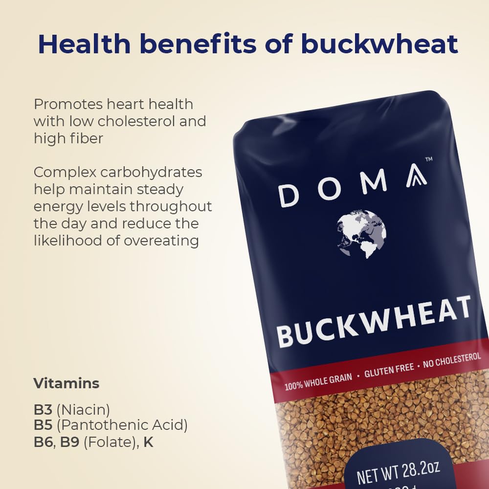 DOMA Hulled Toasted Buckwheat Groats – 7lb Stock-Up Pack, Gluten-Free & Non-GMO