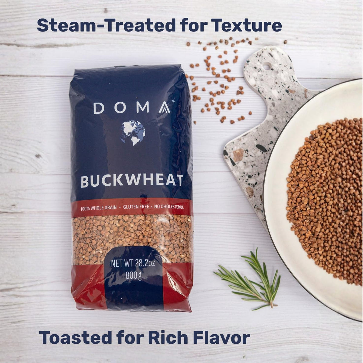 DOMA Hulled Toasted Buckwheat Groats – 7lb Stock-Up Pack, Gluten-Free & Non-GMO