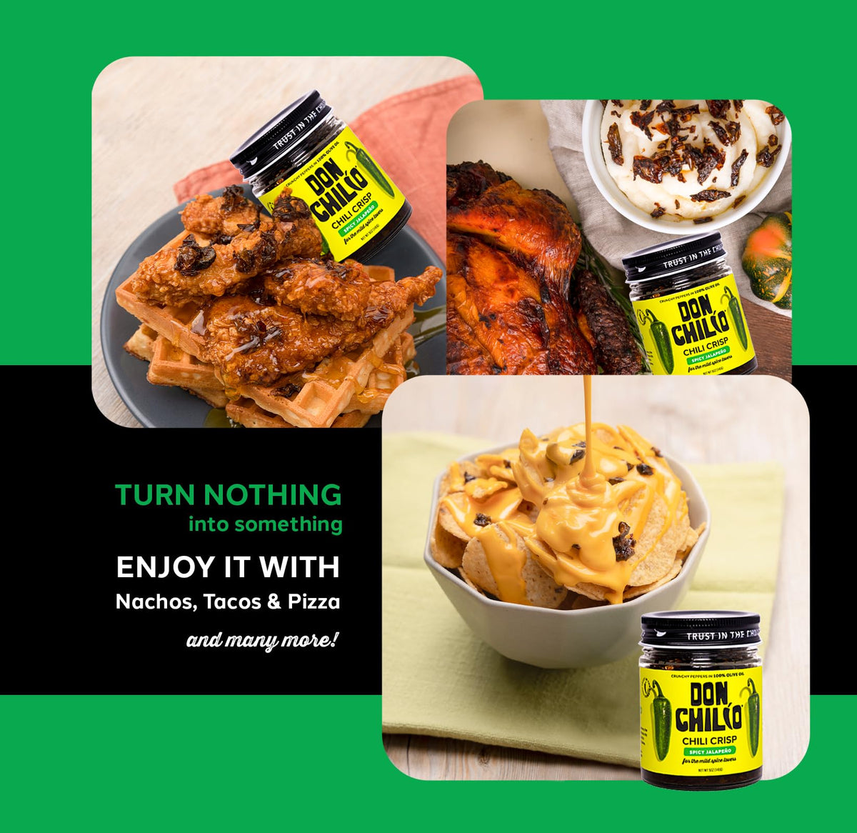 Don Chilio Mild Jalapeño Chile Crisp – 5 oz x 3 Pack | Crispy Jalapeño Peppers in Olive Oil | Keto, Vegan, Gluten Free