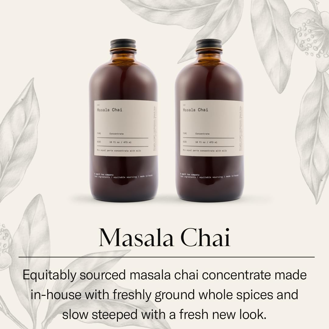 Dona Original Masala Chai Concentrate — Small Batch Single Origin Spices Pack of 2 16 oz Bottles