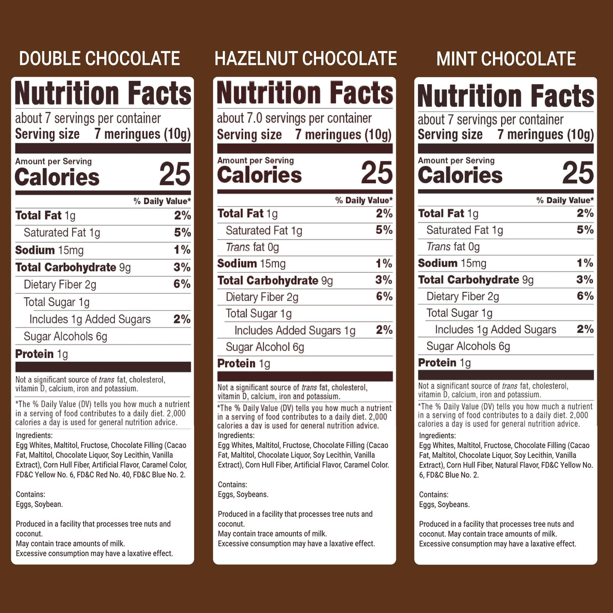 Don't Worry Meringue Cookies – Double Chocolate, Hazelnut, Mint | Keto & Gluten Free 4-Pack