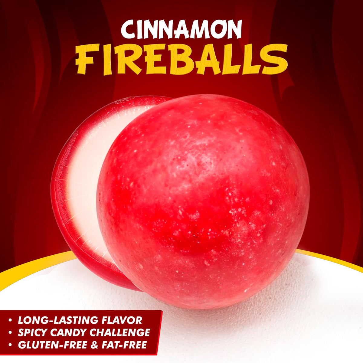 Donty-Tonty Fireball Candy 4 lb Bulk – Resealable Bag, Hot Cinnamon Hard Candy