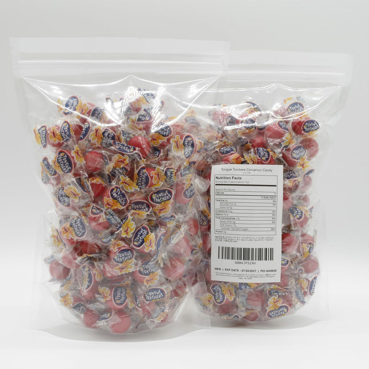 Donty-Tonty Fireball Candy 4 lb Bulk – Resealable Bag, Hot Cinnamon Hard Candy