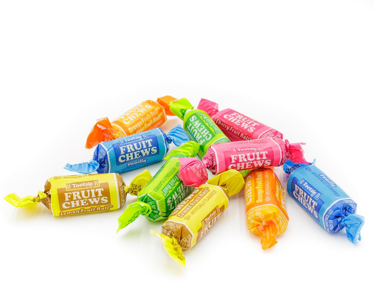 Donty-Tonty Fruit Chews Candy 5 lb Bulk Bag – Assorted Fruity Flavors, Gluten & Peanut Free