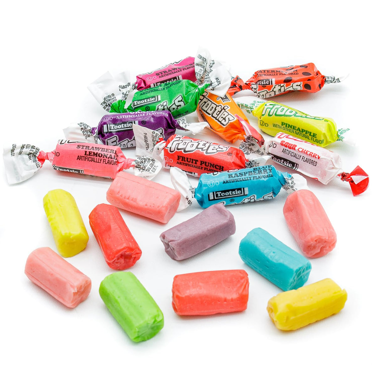 Donty-Tonty Fruit Chews Candy 5 lb Bulk Bag – 10 Flavors, Gluten & Peanut Free