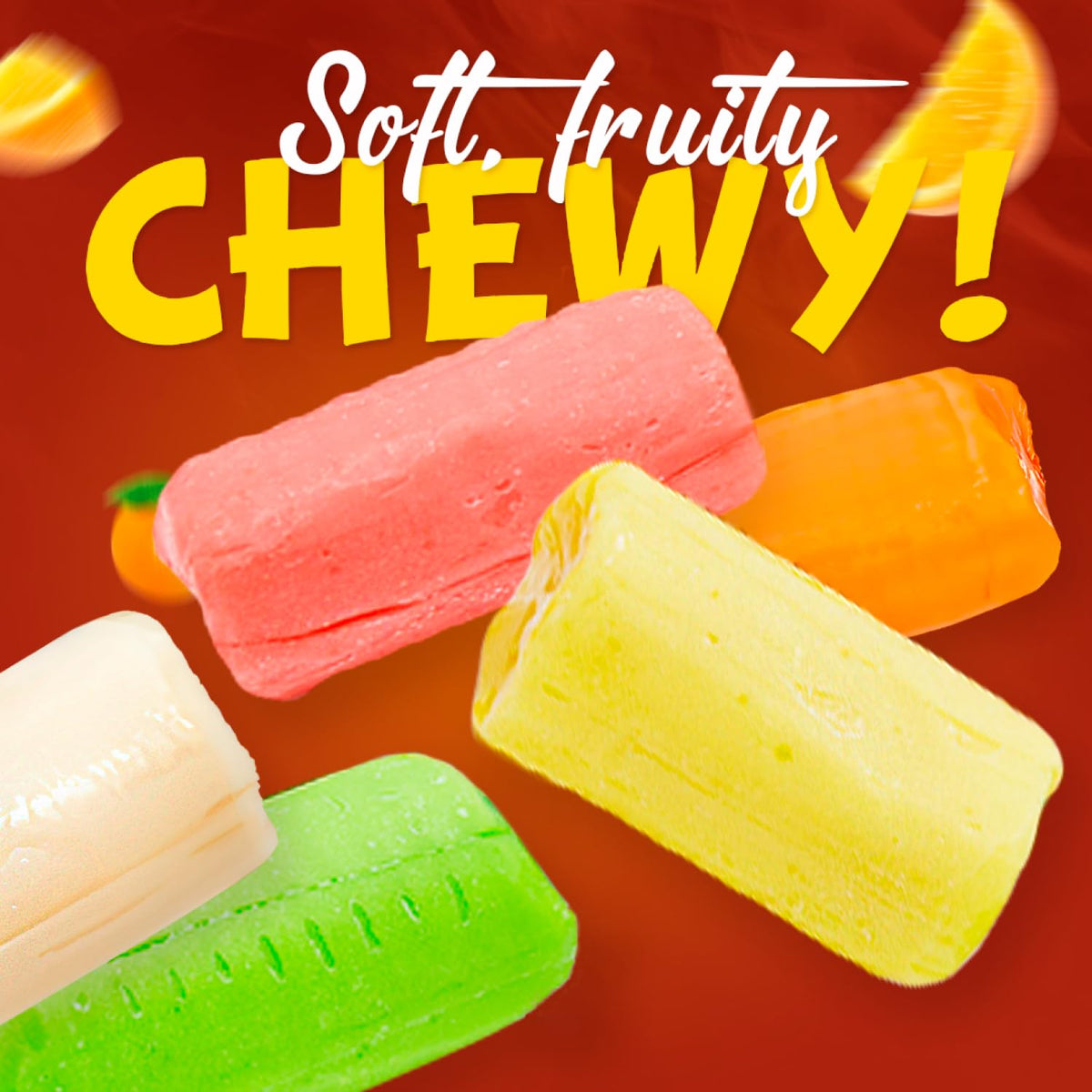 Donty-Tonty Fruit Chews Candy 5 lb Bulk Bag – Assorted Fruity Flavors, Gluten & Peanut Free