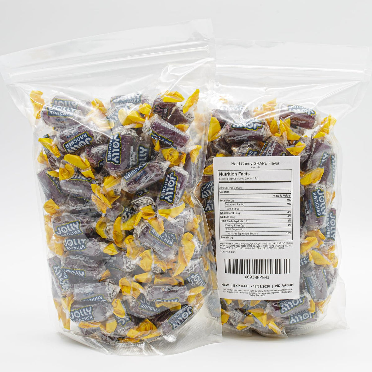 Donty-Tonty Grape Hard Candy 5 lb Bulk – Individually Wrapped